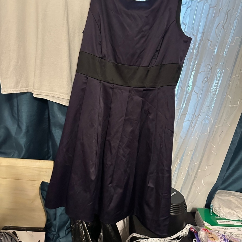 Elegant purple and black Sleeveless Dress